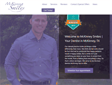Tablet Screenshot of mckinneysmiles.com